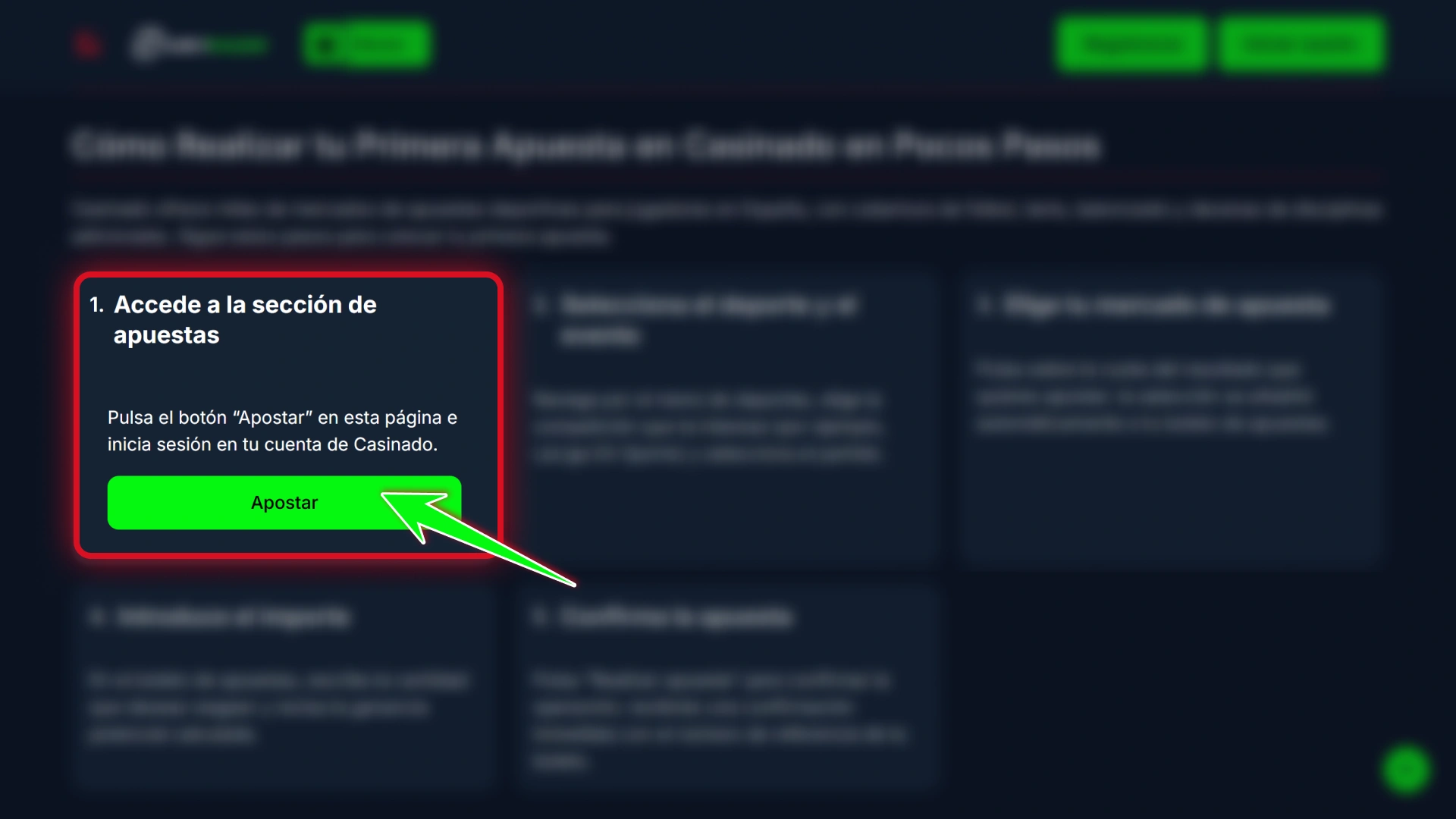 Inicia sesión de forma segura en la web Casinado oficial.