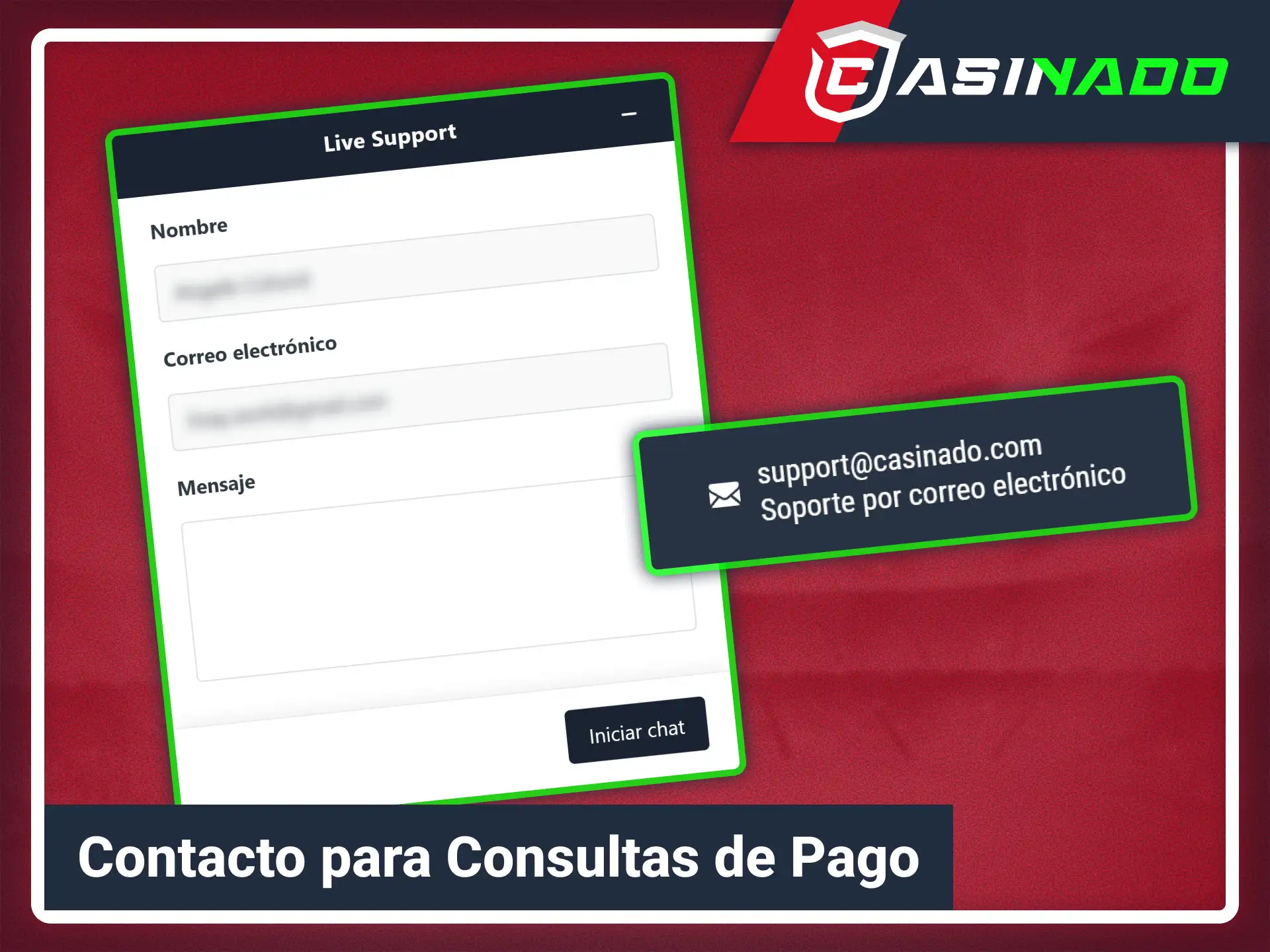 Comunícate con los agentes de ayuda financiera en Casinado oficial.